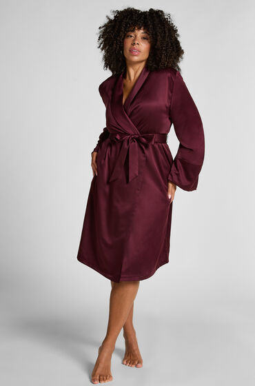 Hunkemöller Badekåbe Satin Fleece rød