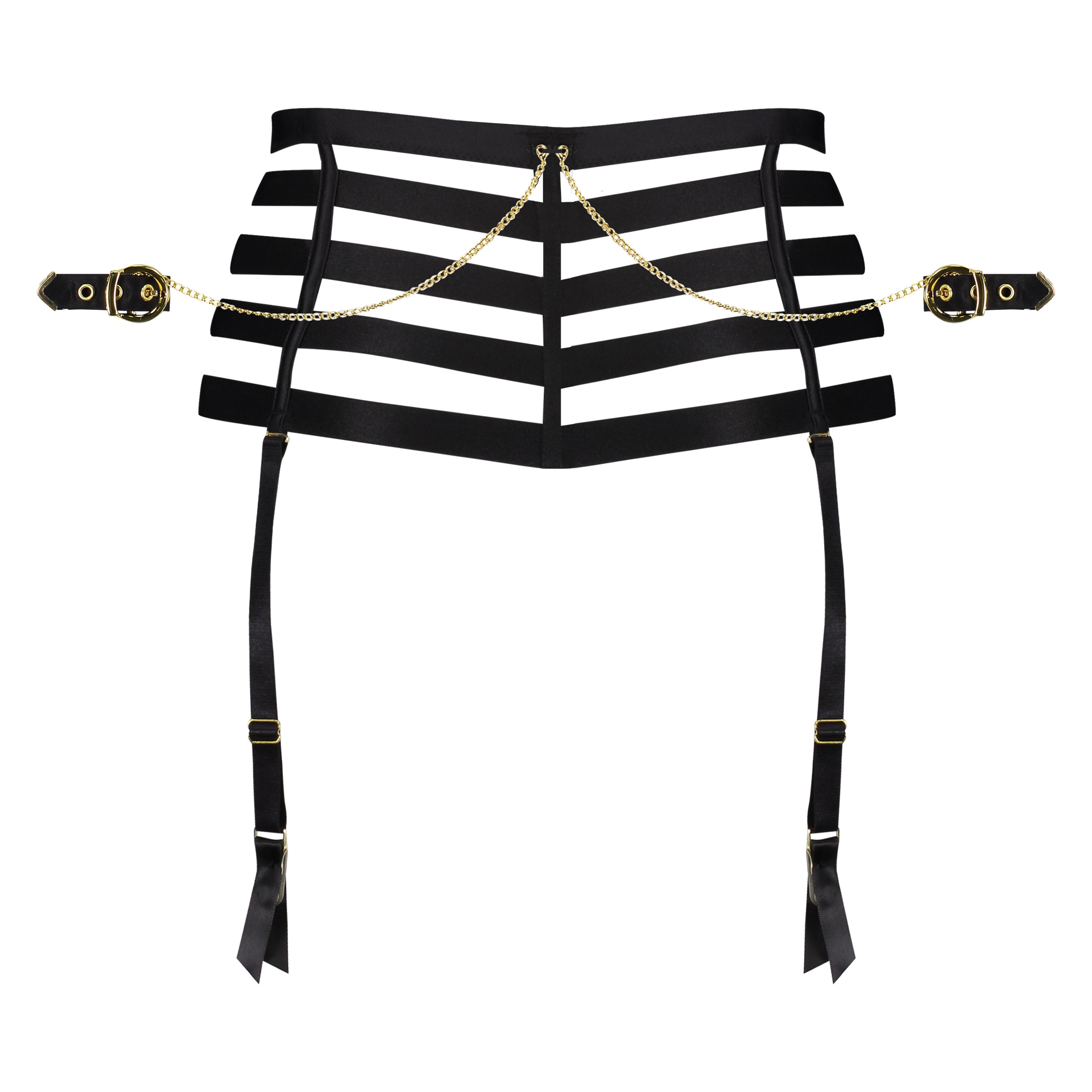 Honey høj bundløs brasiliansk trusse, sort, main