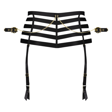 Honey høj bundløs brasiliansk trusse, sort