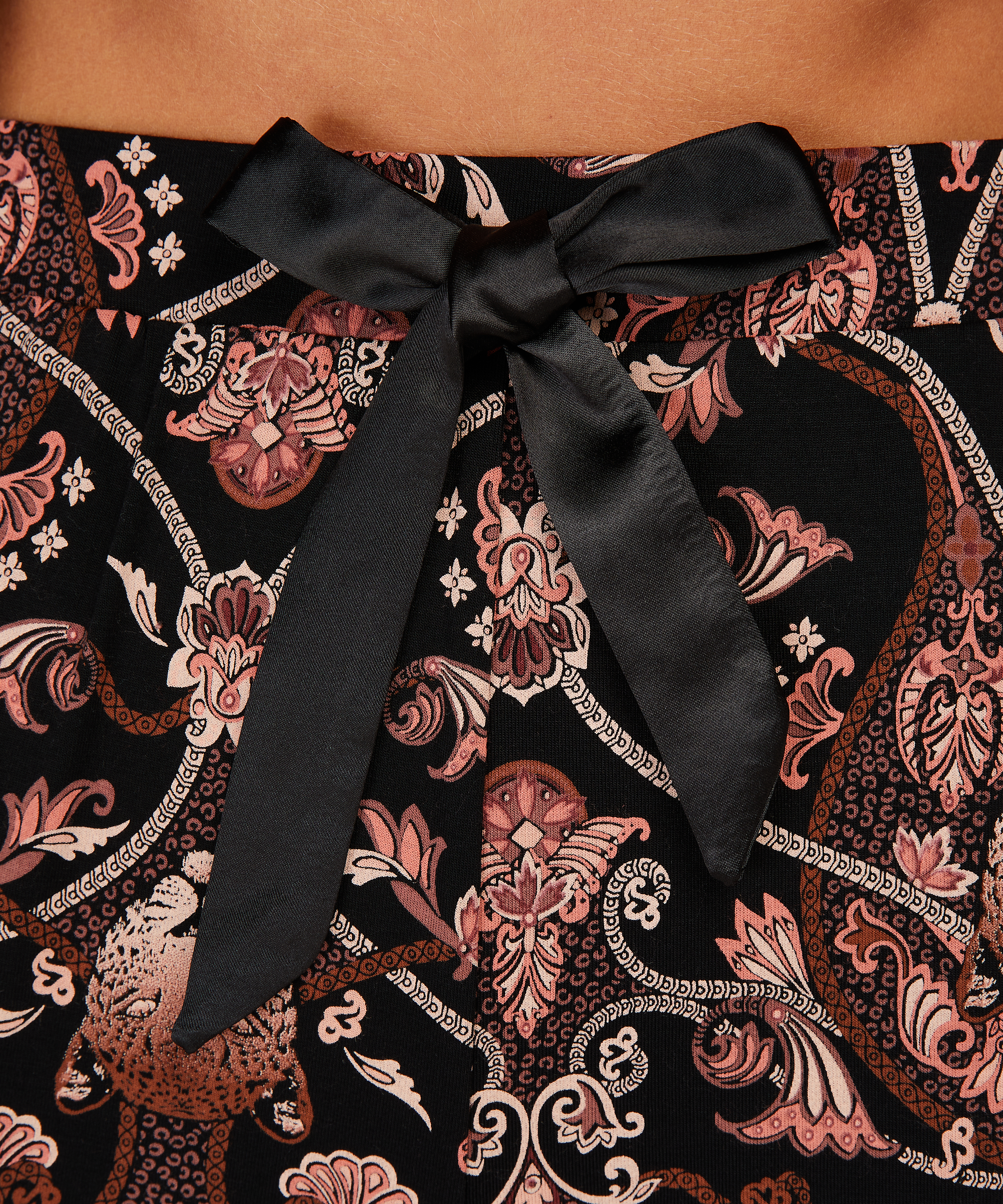 Jersey pyjamasbukser, sort, main