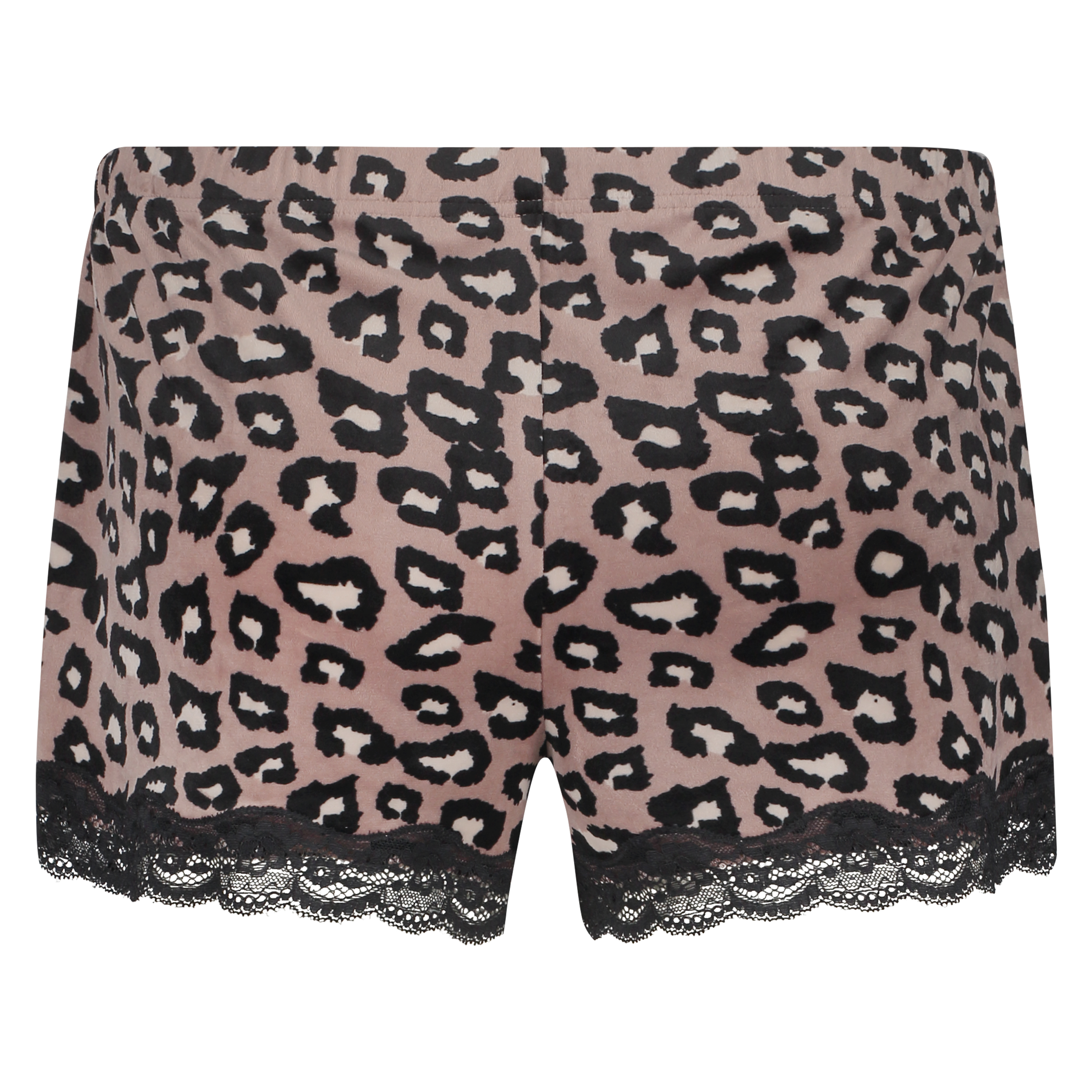 Pyjamasshorts velour leopard, pink, main