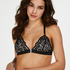 Rose vatteret trekantsbralette, Sort