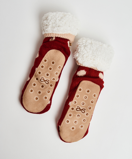 Tøffelstrømper Rådyr, hvid