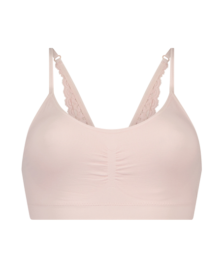 Sømløs bralette Rose, Lyserød