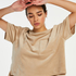 Top fløjl Pocket, Beige