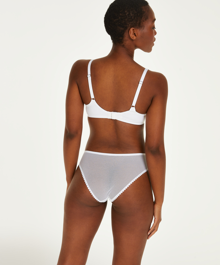 Invisible brasiliansk trusse, hvid