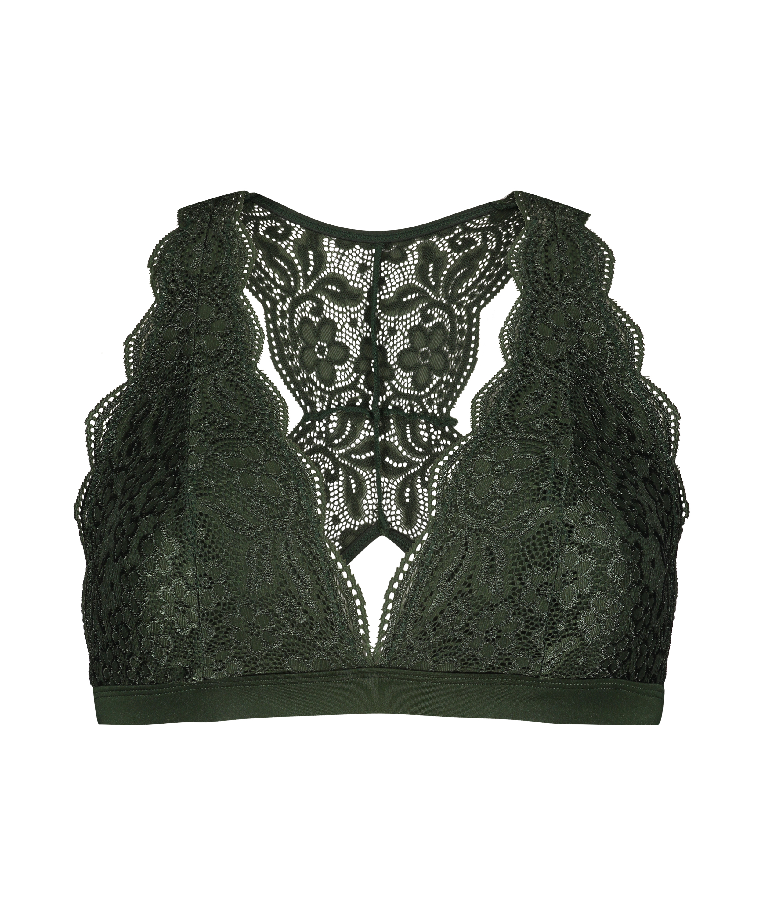Bralette med halterneck og bryderryg, Gr&oslash;n, main