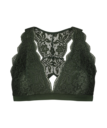 Bralette med halterneck og bryderryg, Gr&oslash;n