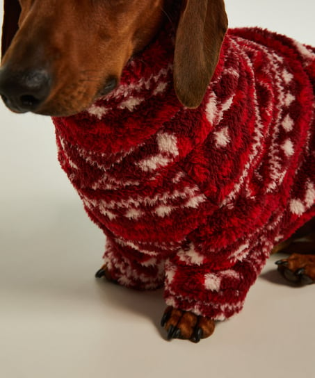 Sweat hunde-onesie, rød