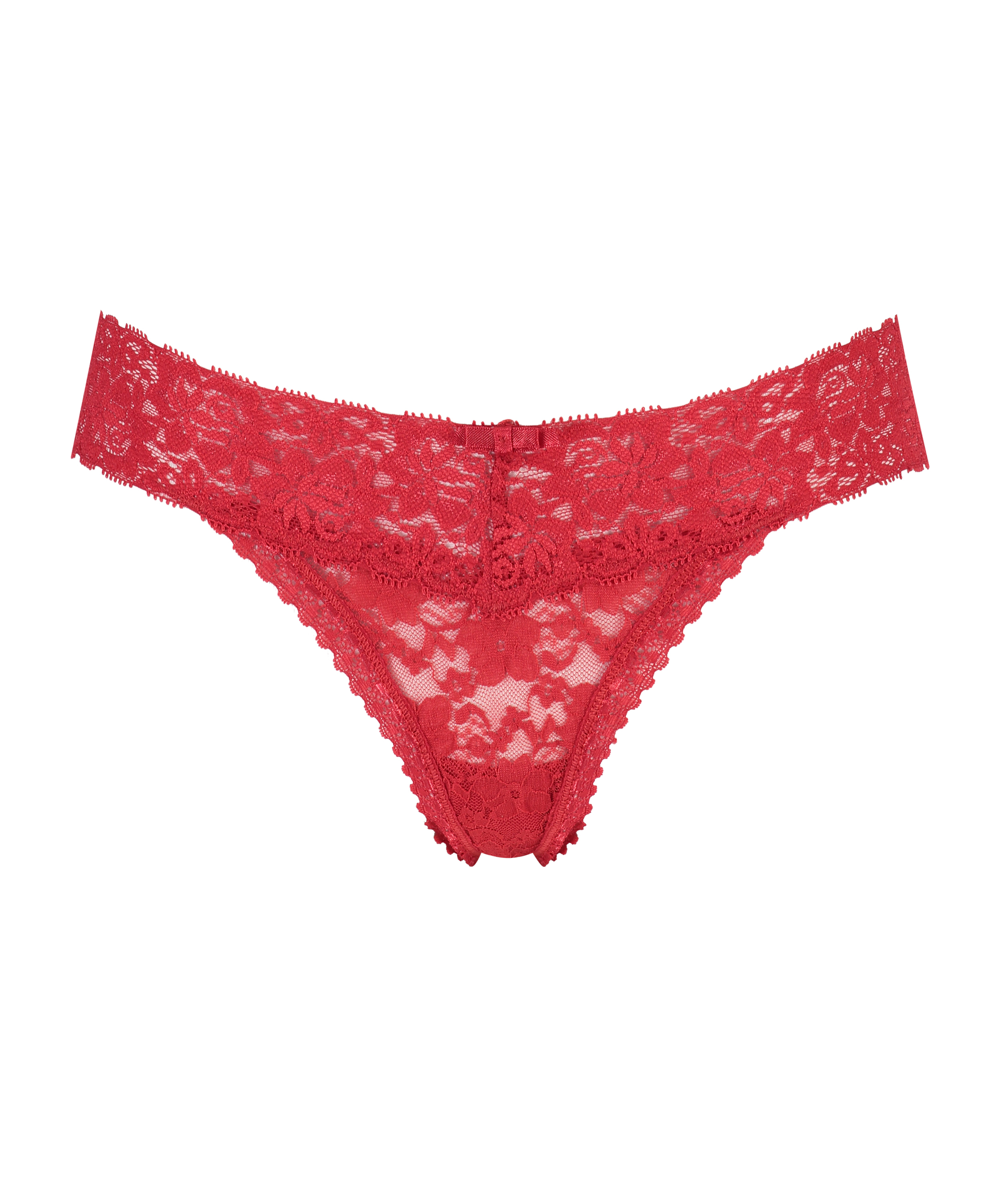 G-streng Floral lace, r&oslash;d, main