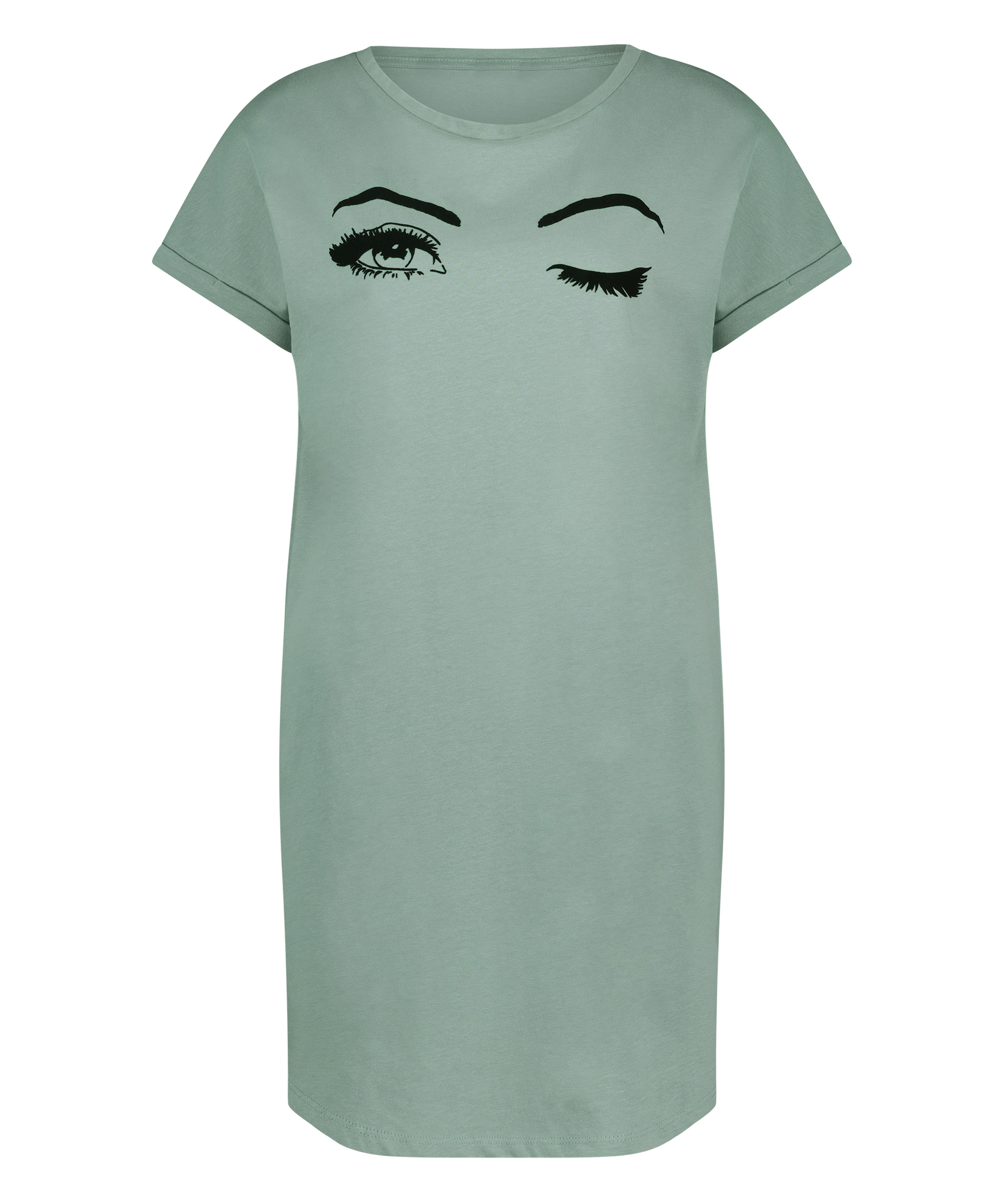 Natskjorte rund hals, Blå, main