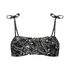 Paisley kort bikinitop, Sort