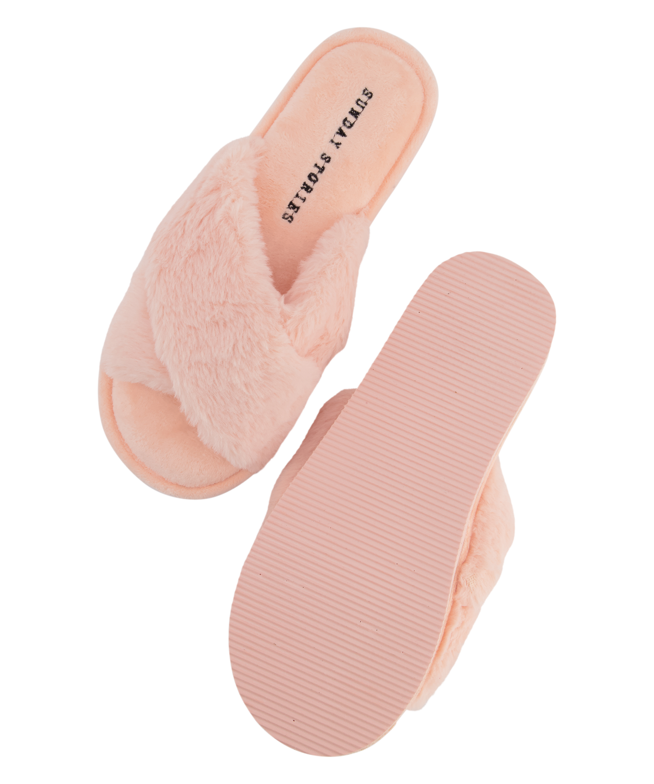Fake Fur hjemmesko, pink, main