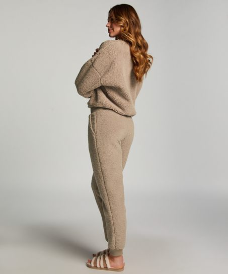 Top teddy fleece, Brun