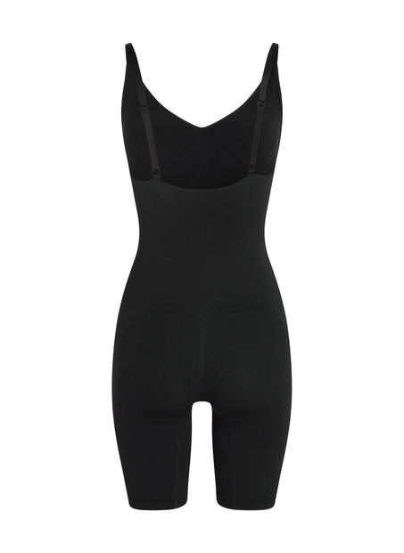 Sømløs forstærkende lårslanker, Sort