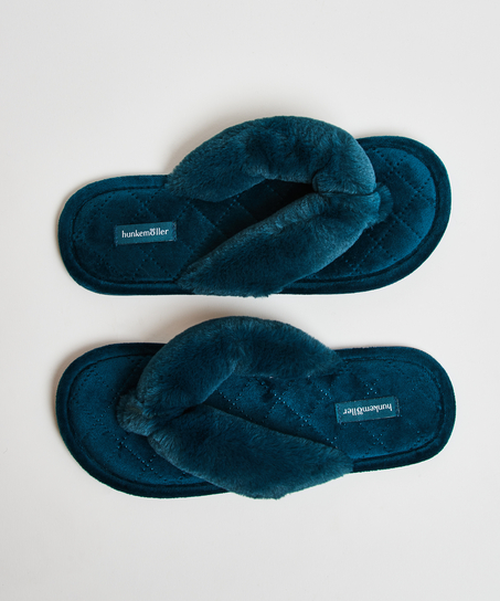 Hjemmesko Velour fur, Grøn