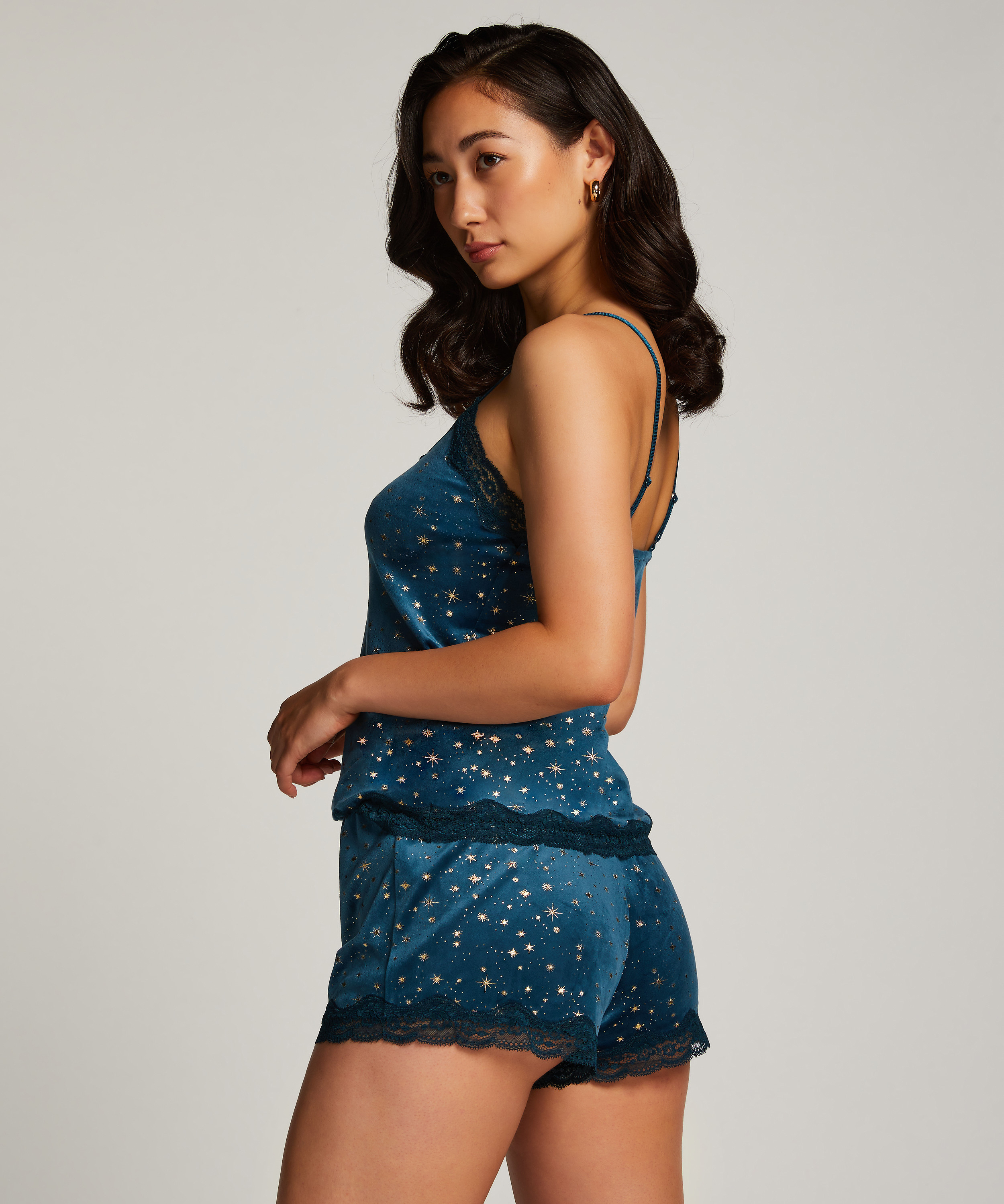 Velours Lace cami, Bl&aring;, main