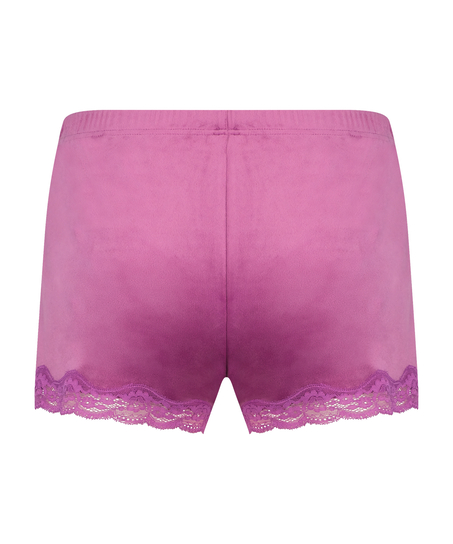 Shorts velour Lace, Lilla