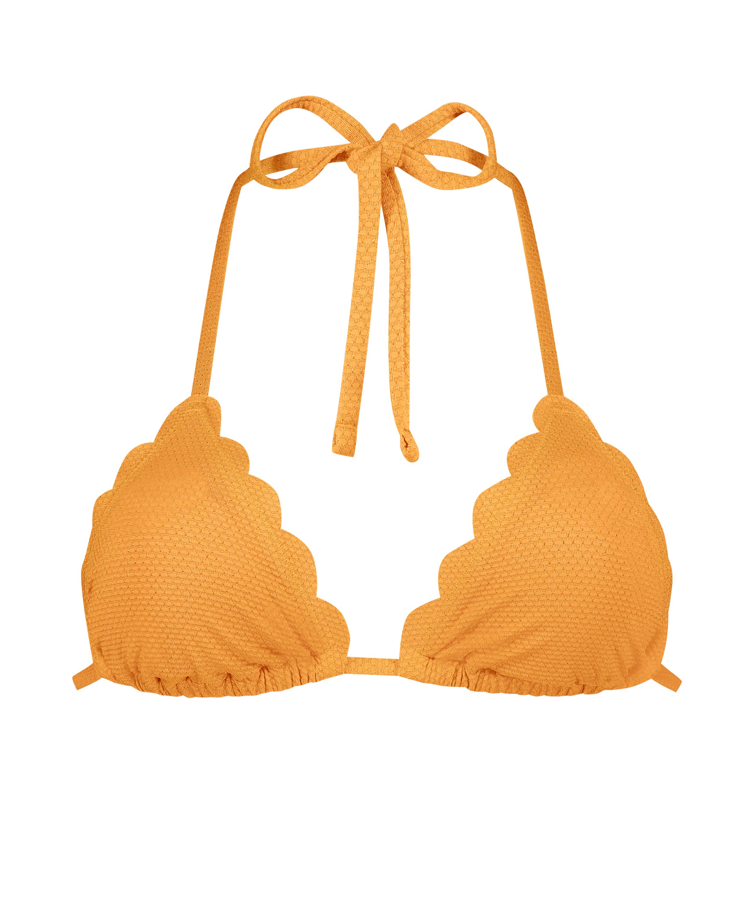 Trekantsbikinitop Scallop Lurex, Orange, main