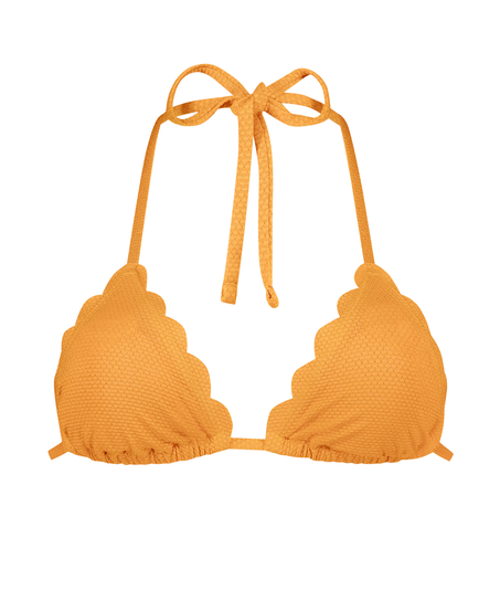 Trekantsbikinitop Scallop Lurex, Orange