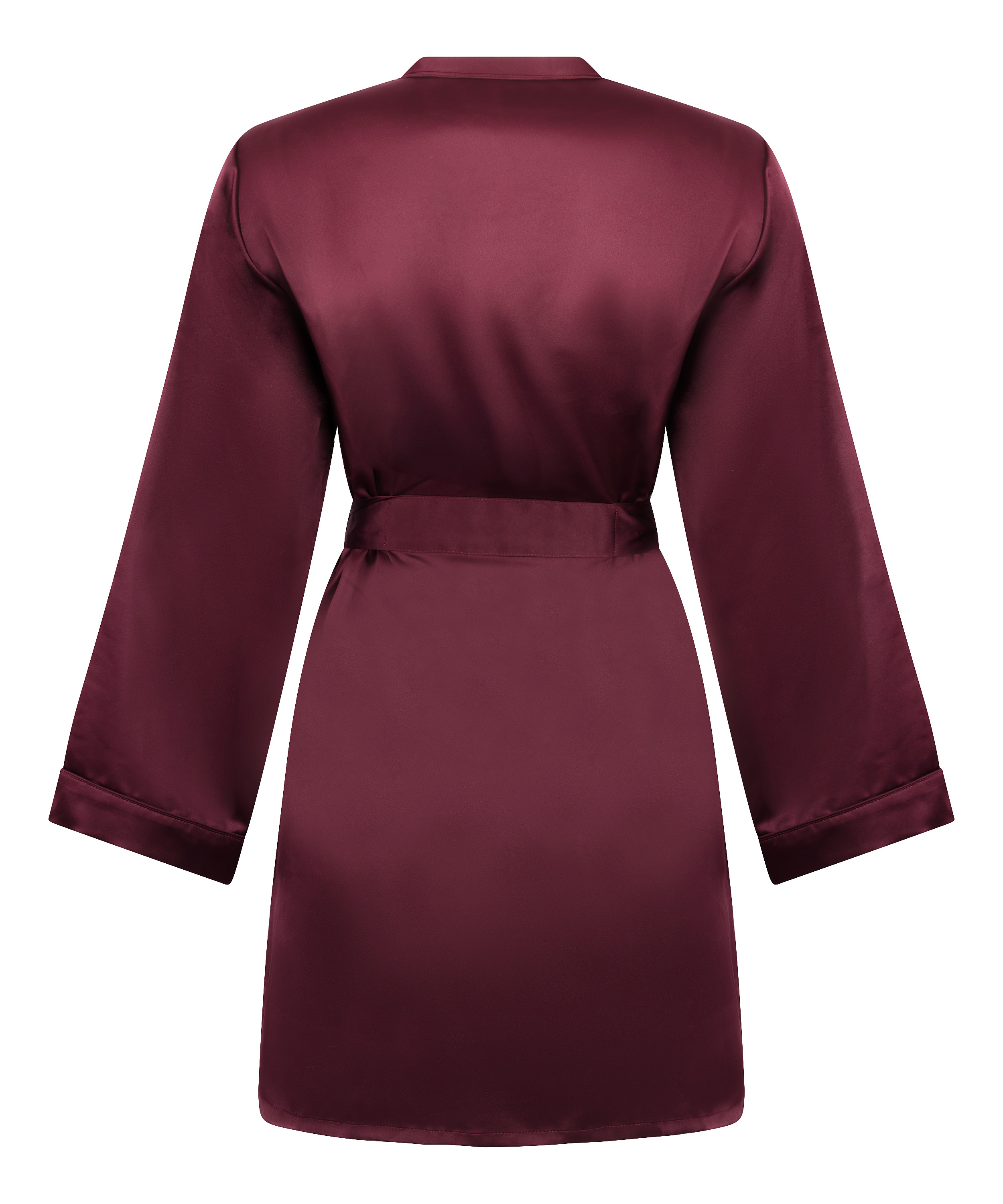 Satin kimono, R&oslash;d, main