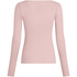 super soft bådhals bluse med cashmere, Lyserød