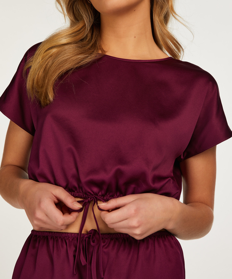 Cropped Top Satin, Lilla