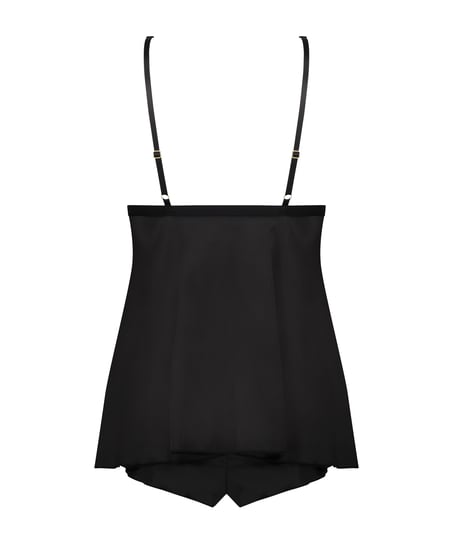 Babydoll Satin Mariah, Sort