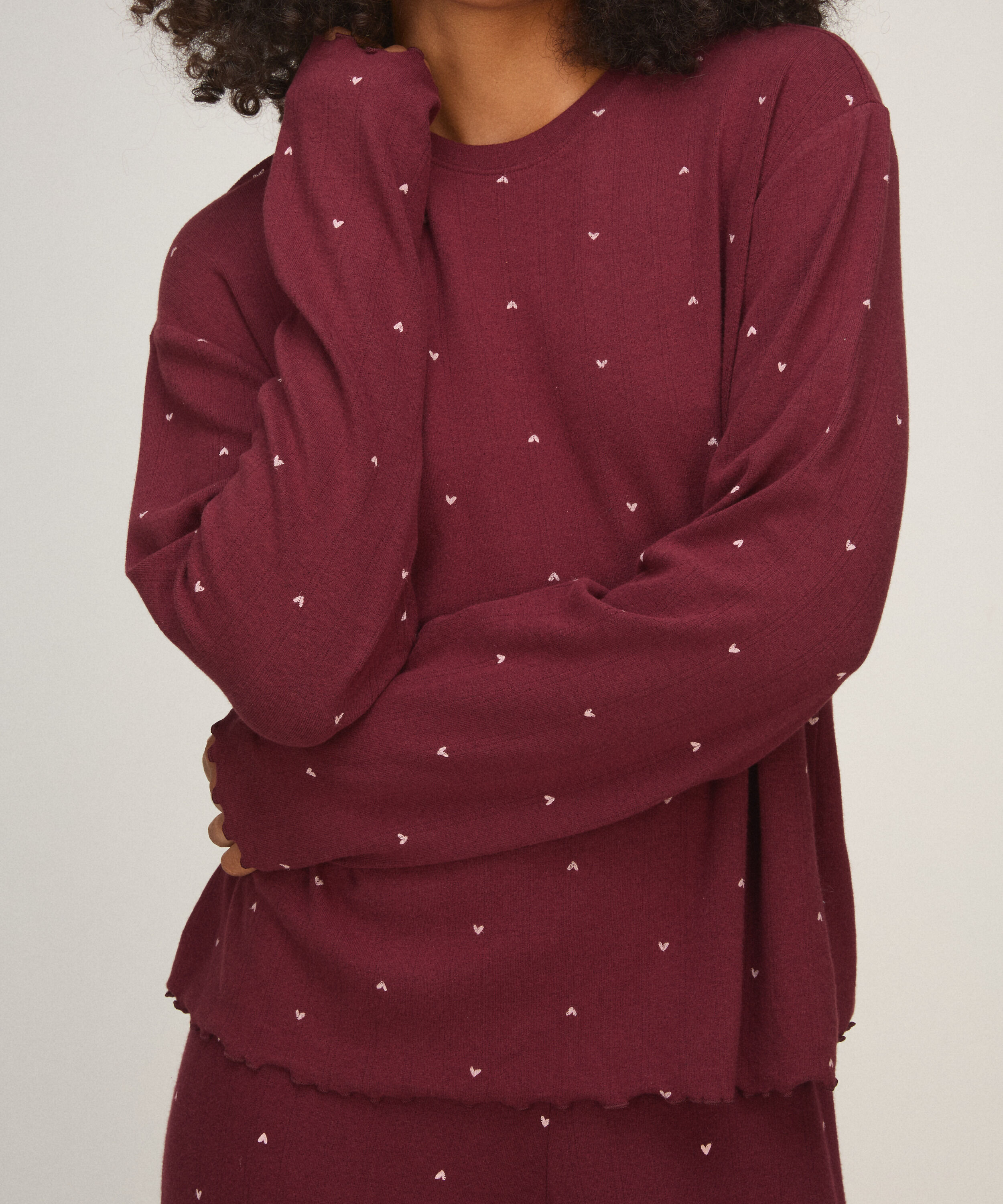 Pyjama Top Loose Pointelle, Lilla