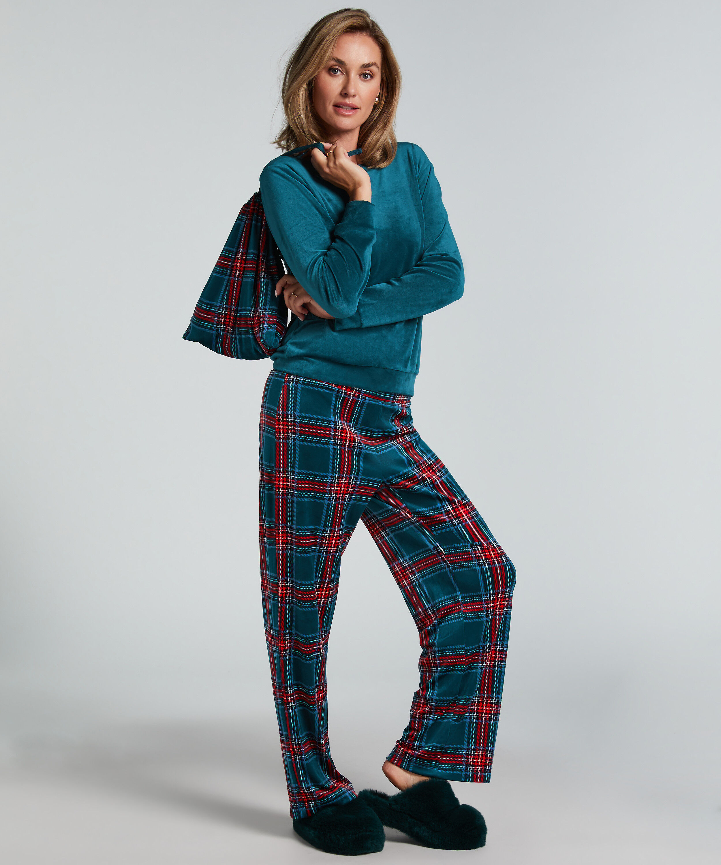 Pyjamasæt med taske, Blå