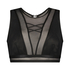 Højhalset bralette Fiona, Sort