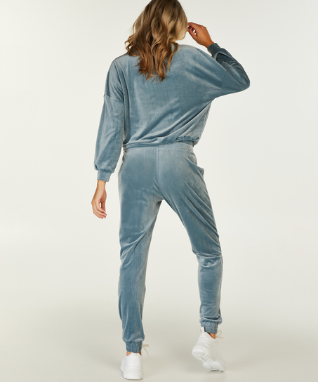 Graviditetsjoggingbukser Velours, bl&aring;