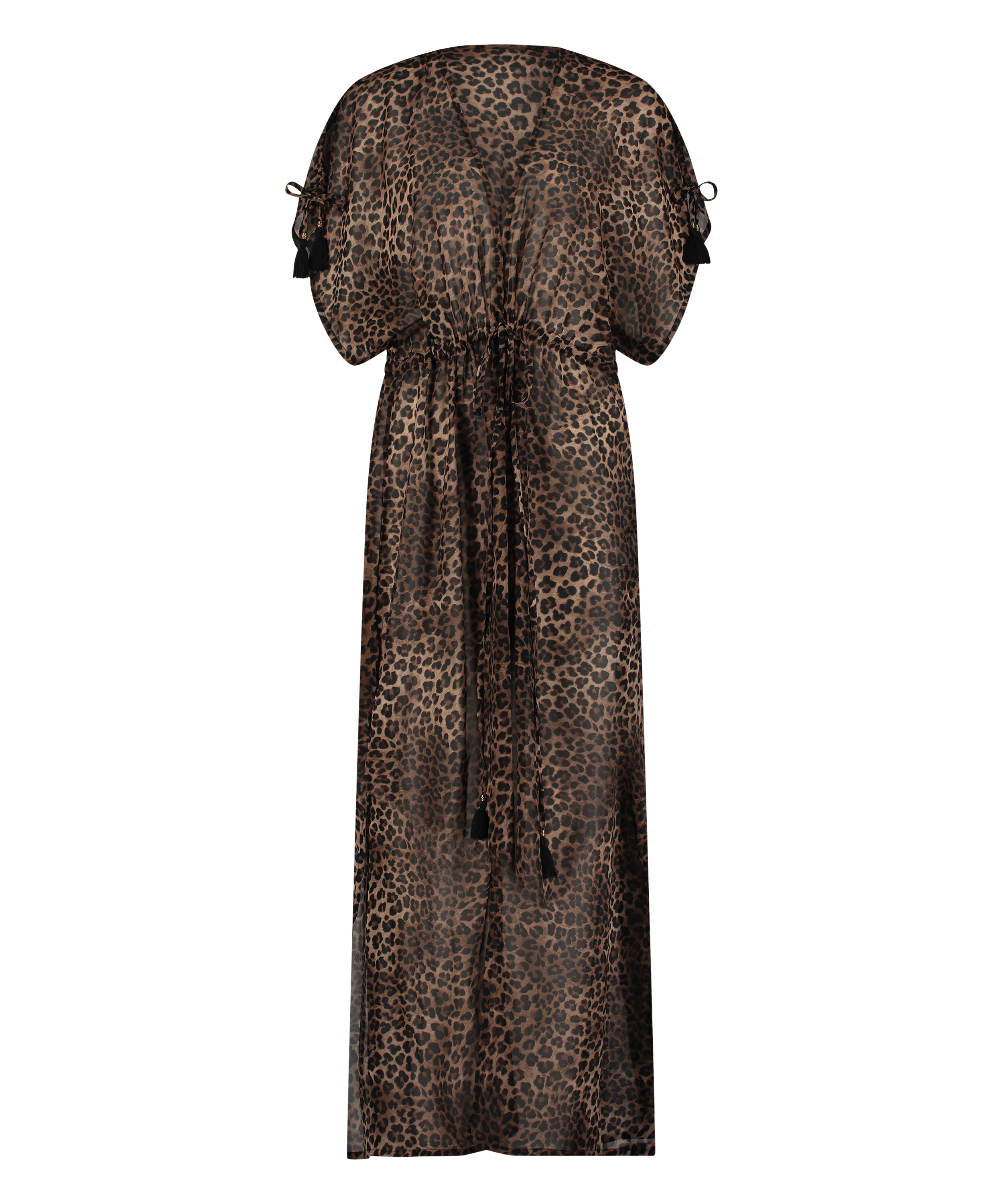 Sheer Kimono, Brun, main