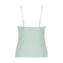 Cami Rib Lace top, Gr&oslash;n
