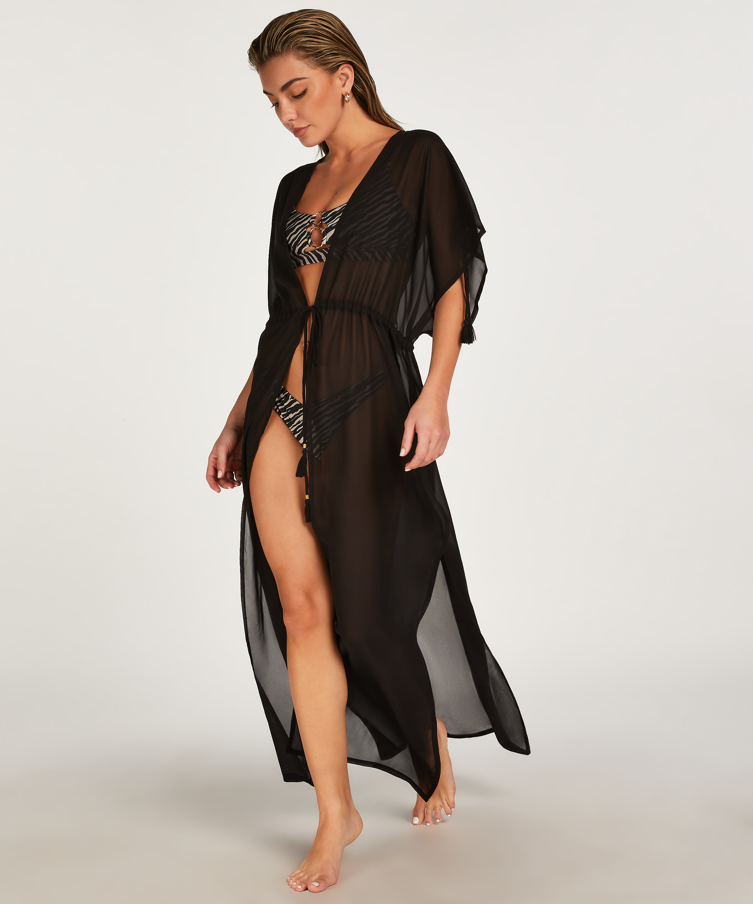 Sheer Kimono, Sort, main