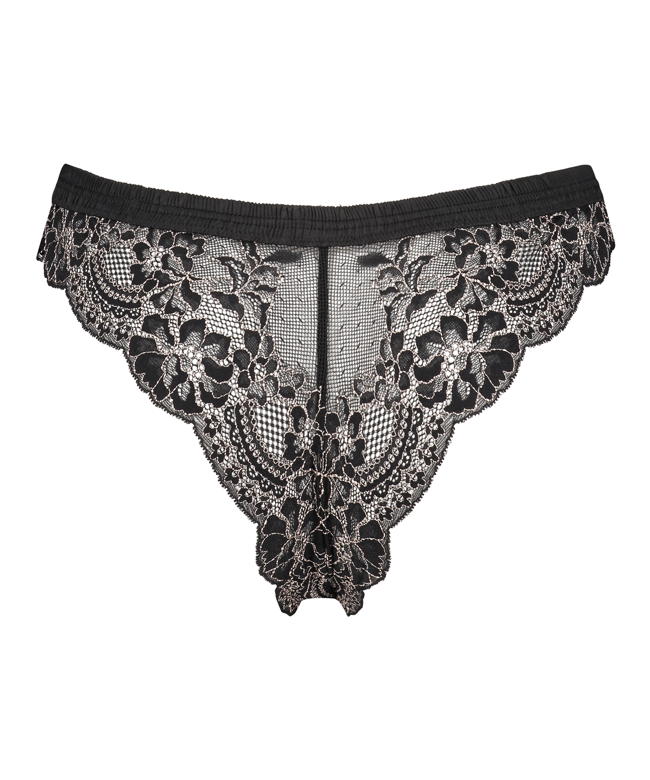 Brasiliansk trusse med høj udskæring Yvo, sort, main