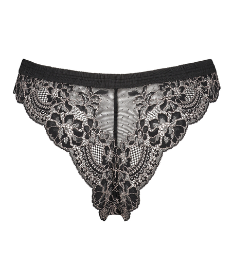 Brasiliansk trusse med høj udskæring Yvo, sort