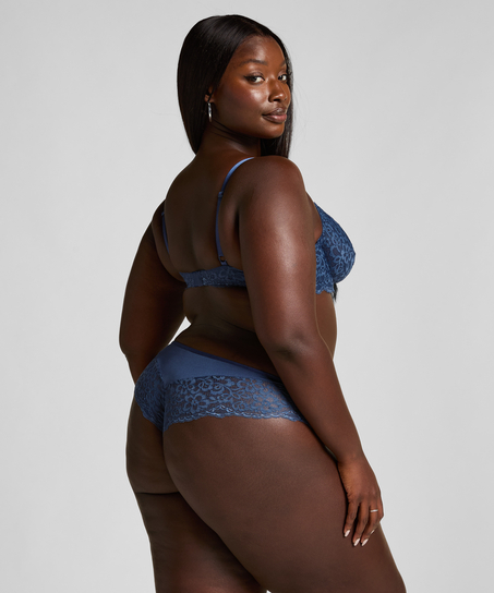 Ikke-formstøbt bøjle-bh Marine, Blå