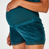 Graviditetsshorts Velour, blå