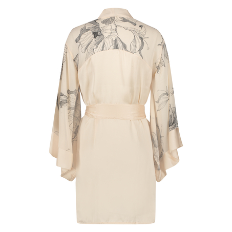 Kimono satin Lotus, Lyserød