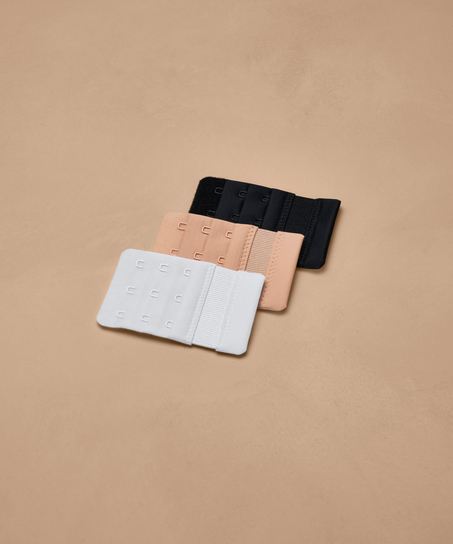 3-pak bh-forlængere, Hvid