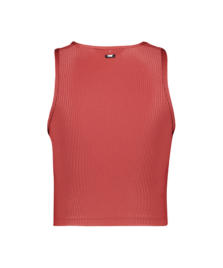 HKMX Sport cropped tank top Twisted Rib, Rød