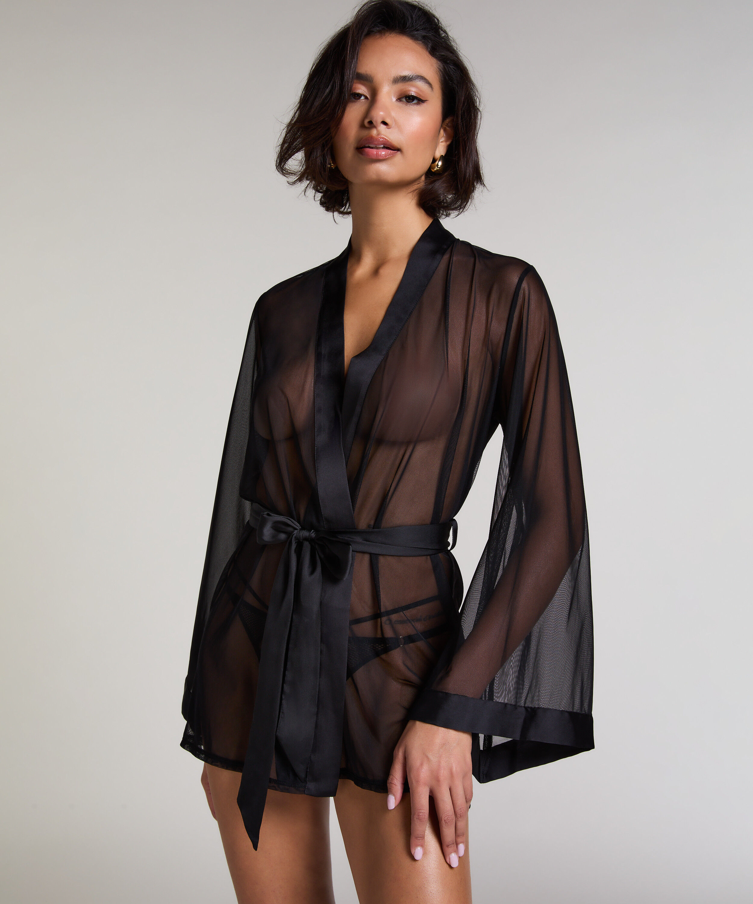 Kimono Maxime Tulle, Sort