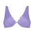 Ikke-formstøbt bikinitop med bøjle Scallop, lilla