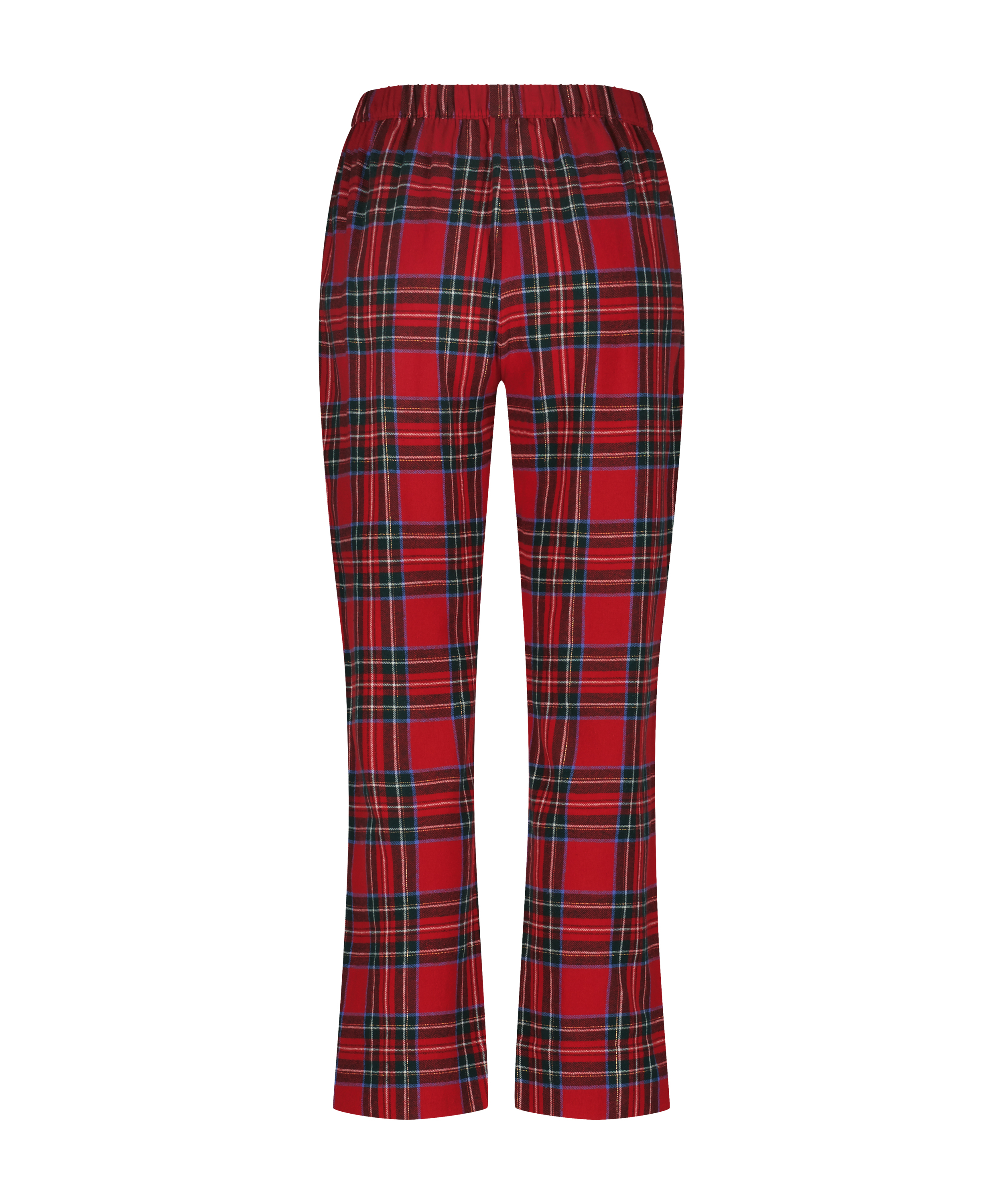 Pyjamasbukser af flonel, rød, main
