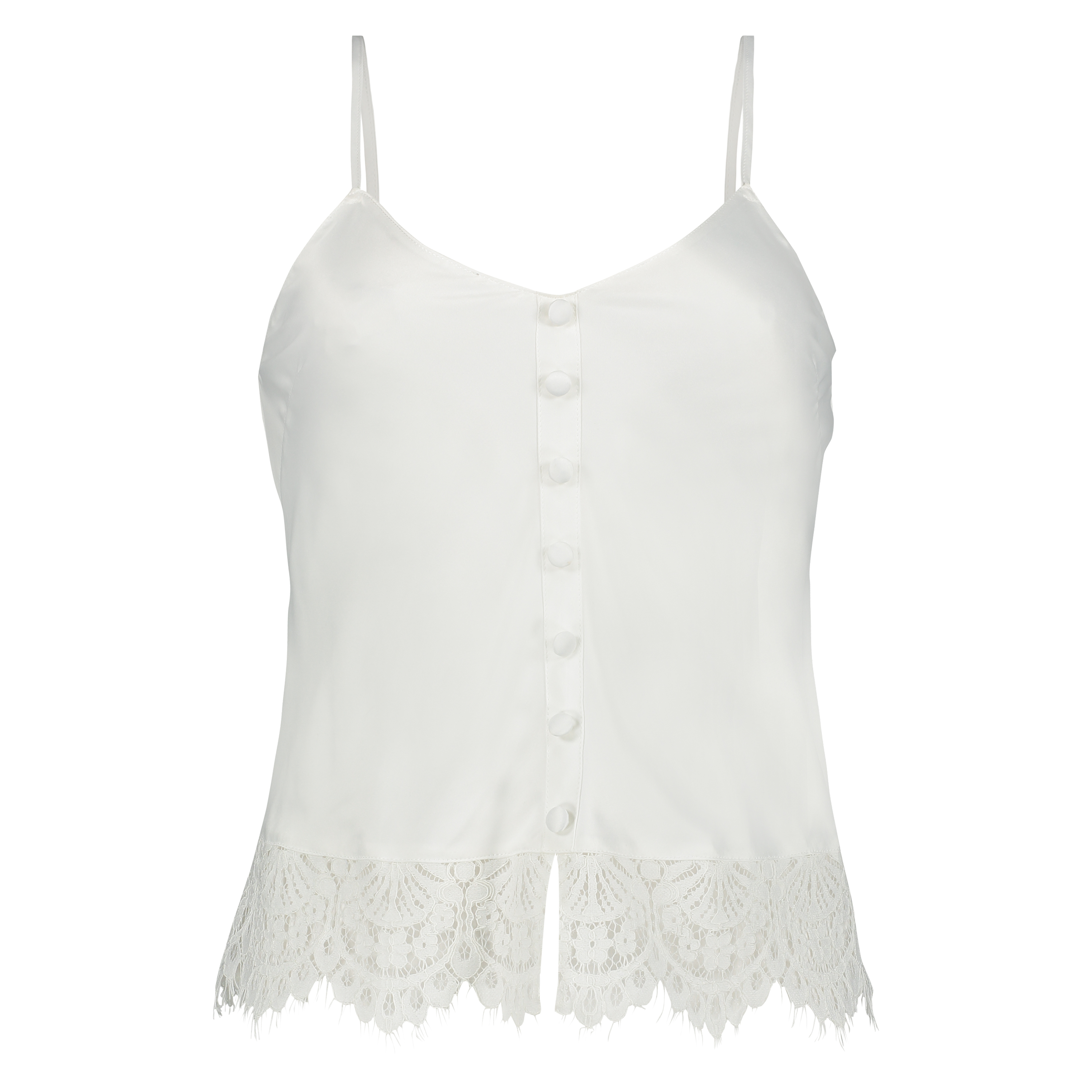 Bridal satin camitop, Hvid, main