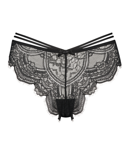 Brasiliansk trusse med høj udskæring Sian, sort