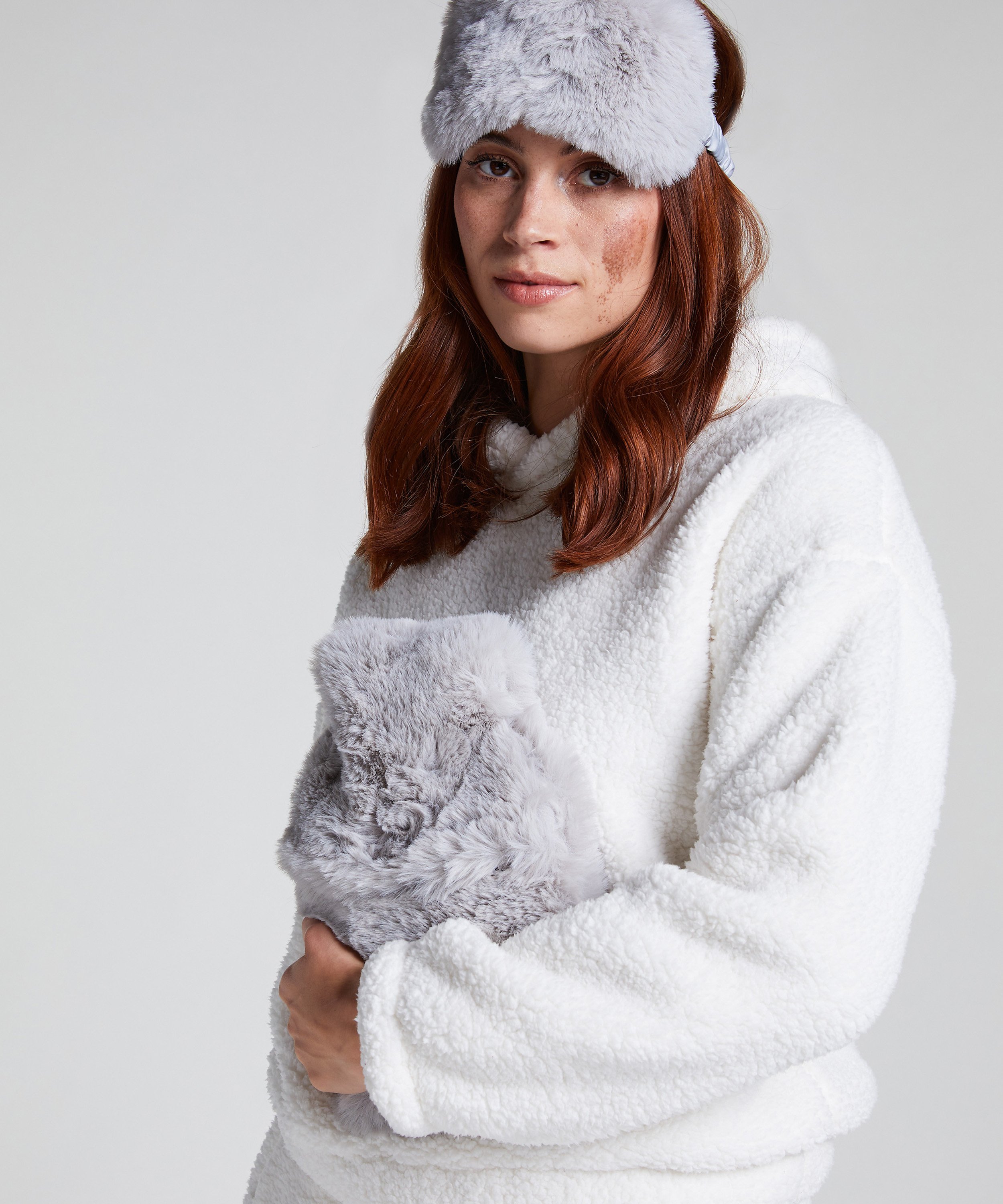 Varmedunk Sovemaske Set, Grå, main