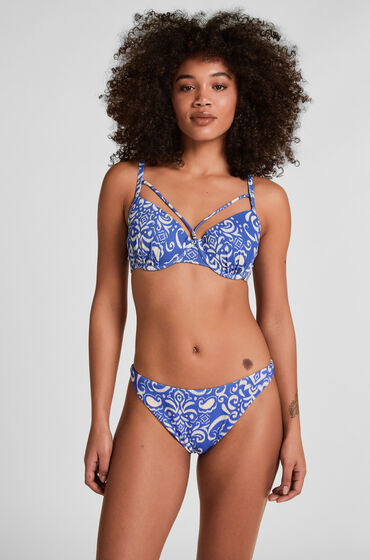 Hunkemöller Cancun bikinitrusse med høj benudskæring Blå