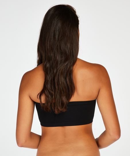 Seamless bandeau-top, Sort